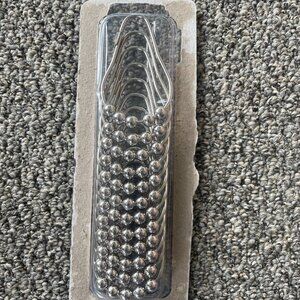 Set of 12 Roller Chrome Shower Curtain Hooks (12pc)